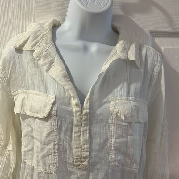 DKNY Jeans cotton tie shirt size M - Picture 4 of 8